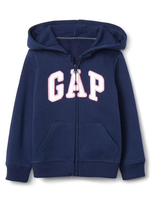 Μπλε Νηπιακή Gap Logo Ζακέτα Φούτερ με Κουκούλα elysian blue