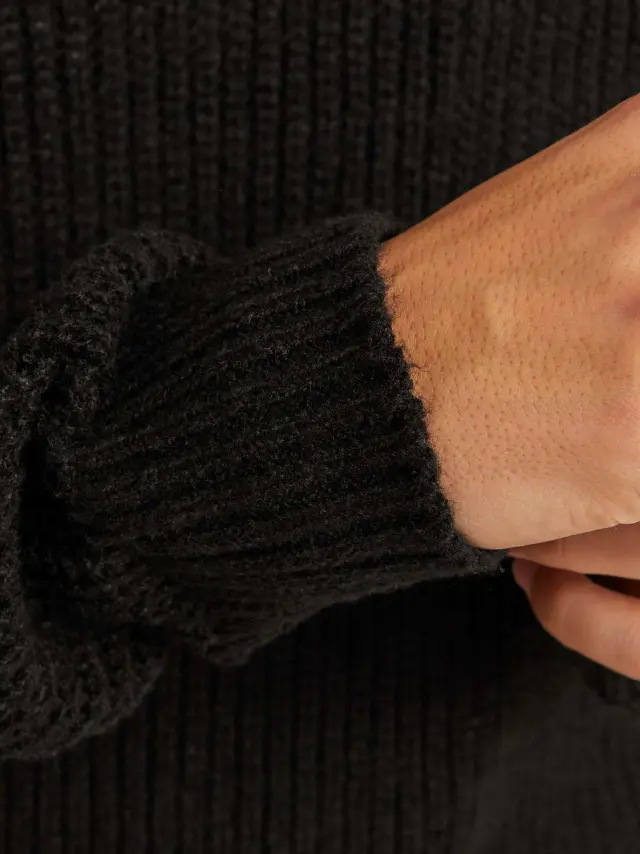 JJJONES KNIT CREW NECK Black 2