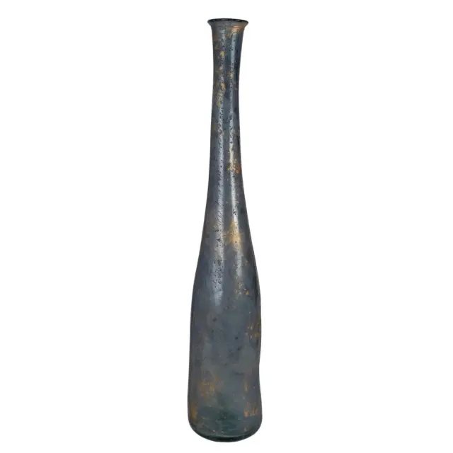 Βάζο Γκρι Ανακυκλωμένο Γυαλί 18x18x100cm