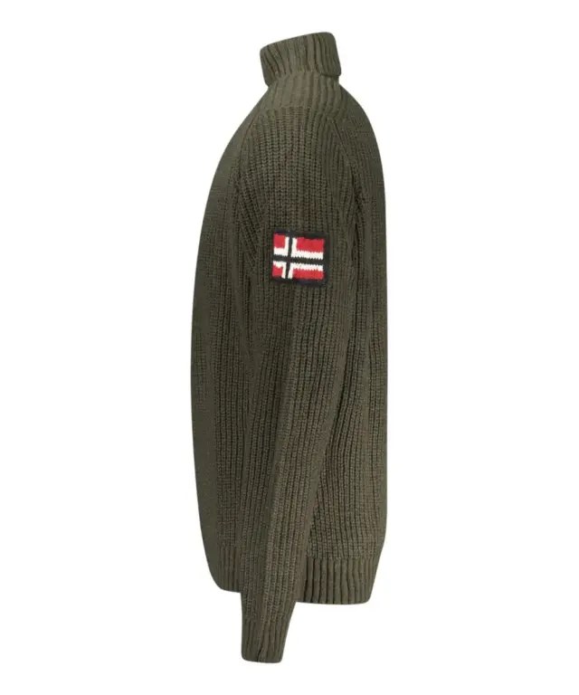 Norway Nautical School - Ανδρικό πουλόβερ Ζιβάγκο 853112-ARMY Χακί 3