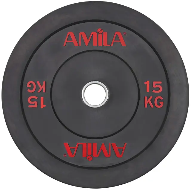 Δίσκος AMILA Black R Bumper 50mm 15Kg (84608)