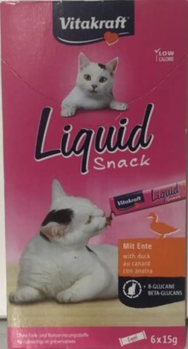 Vitakraft - Liquid Snack Duck AND Beta-Glucans,90g,Cat - (23520) - Pet Supplies