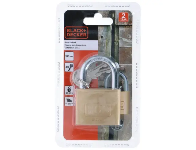 Λουκέτο ασφαλείας Πέταλο Black+Decker με 3 κλειδιά - 50mm 8301100000000000 3