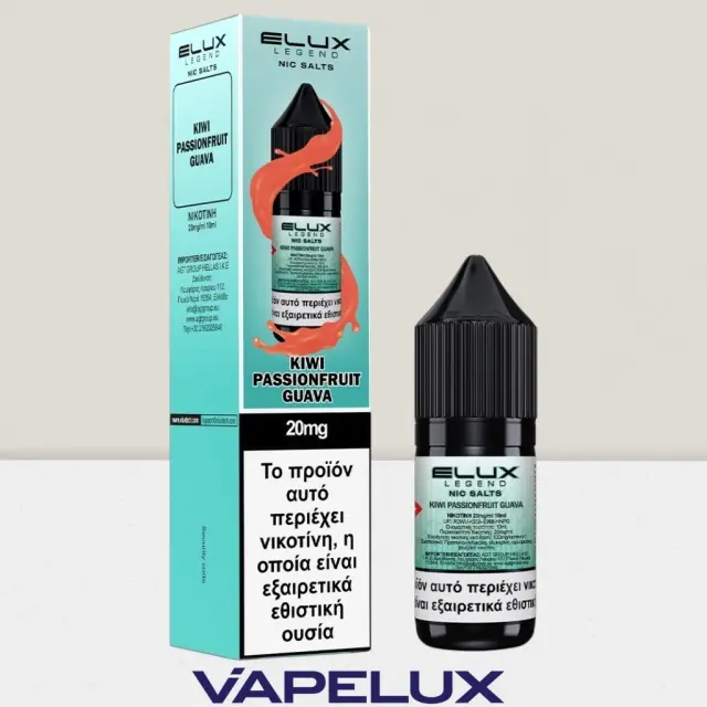 Elux Kiwi Passion Fruit Guava 10ml 20mg Nic Salts 2