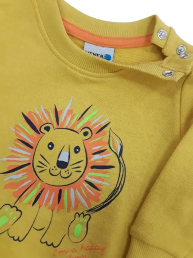 Μπλουζάκι Μακρυμάνικο Φούτερ I am Happy Lion Venere Yellow 8020620 - 12 M (80cm) 2