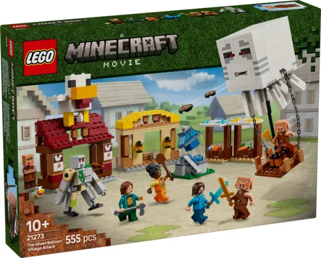 LEGO Minecraft The Ghast Balloon Village Attack για 10+ Ετών 555τμχ 2