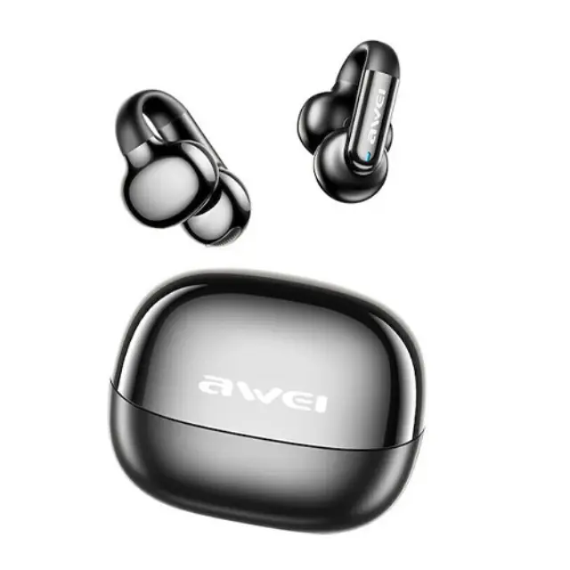 Awei TZ30 Open Ear Bluetooth Handsfree Ακουστικά με Αντοχή στον Ιδρώτα και Θήκη Φόρτισης Μαύρα