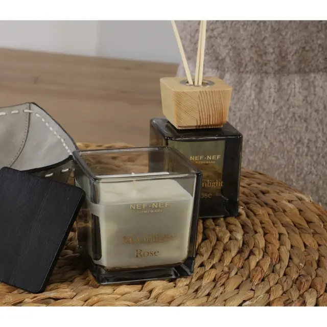 Nef-Nef Homeware Αρωματικό Κερί Moonlight Rose 25 200gr Anthracite 2