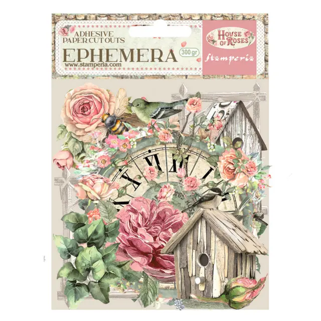 Αυτοκόλλητα Die Cuts-Ephemera Stamperia, House of Roses