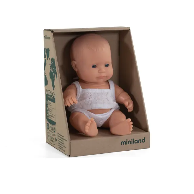 MINILAND DOLLS MINILAND ΜΩΡΟ ΚΟΥΚΛΑ ΚΑΥΚΑΣΙΟΣ 21 CM ΜΕ ΕΣΩΡΟΥΧΑ 2