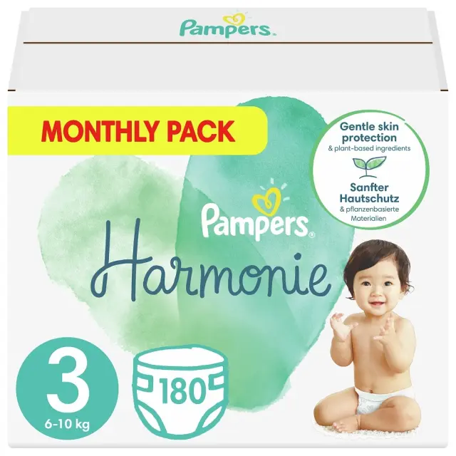Pampers Harmony Monthly Pack Νο3 (6-10kg) 180τμχ / Midi