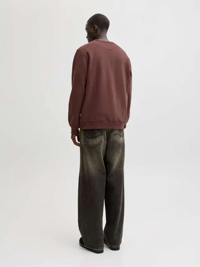 JORBLEECKER BRANDING SWEAT CREW BF Deep Mahogany 2