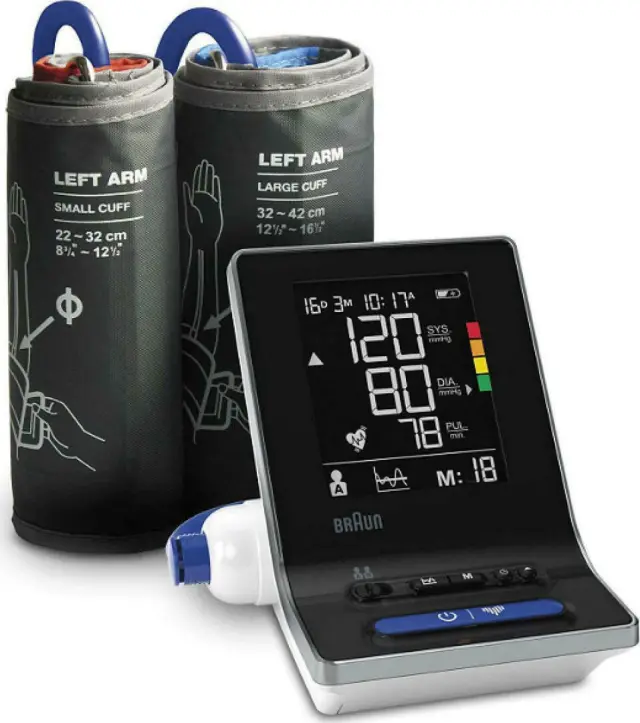Braun ExactFit 3 BUA6150 Ηλεκτρονικό Πιεσόμετρο Μπράτσου Ακριβείας με 2 Περιχειρίδες, Μνήμη 2 Χρηστών + Ανίχνευση Ακανόνιστου Παλμού
