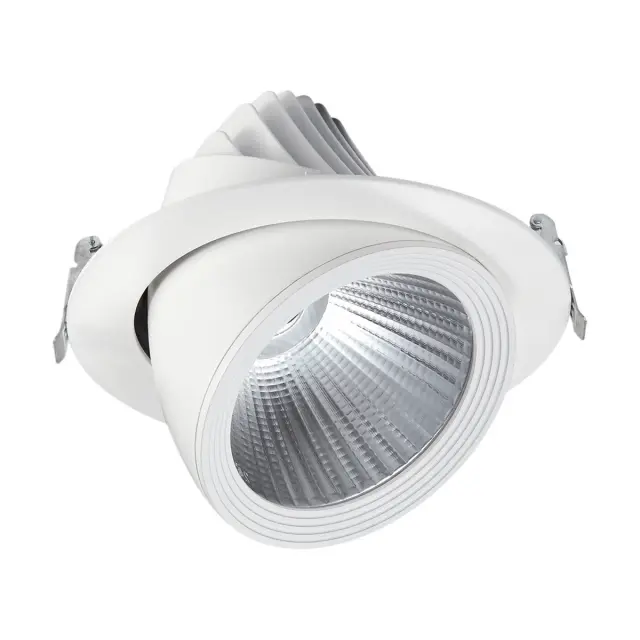 Pluno 04083/W/C/24 Χωνευτό κινητό σποτ led 20W 4000K ø19 λευκό Άσπρο