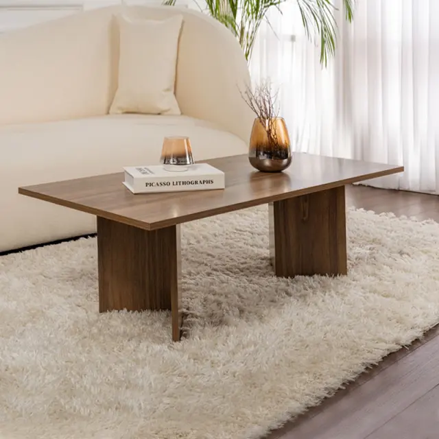 Τραπεζάκι σαλονιού Sabin Megapap χρώμα καρυδί 119x60x40εκ.