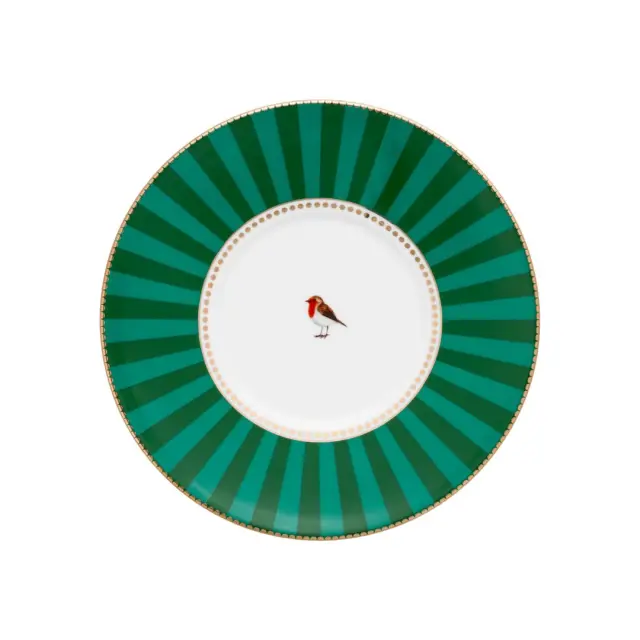 Pip Studio Φλυτζάνι 200ml με Πιατάκι / Cup with Saucer: Love birds Medallion (emerald green) 3