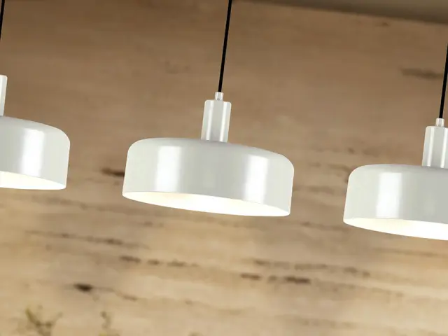 Κρεμαστό φωτιστικό Alessia Matt Pearl 3L γραμμικό Pearl White Γκρί 2