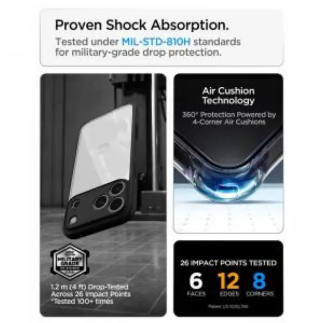 Θήκη TPU & PC Spigen Apple iPhone 18 Pro/ 17 Pro Ultra Hybrid Μαύρο N71787 3