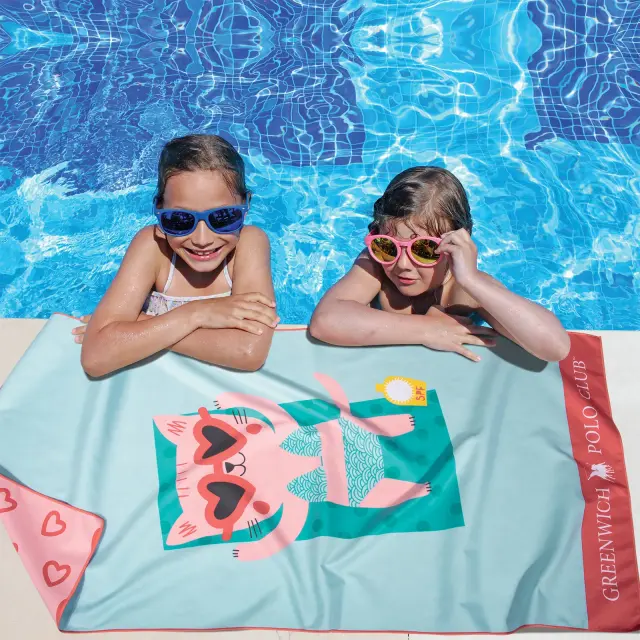 Greenwich Polo Club Junior Πετσετα Θαλασσησ 70Χ140 4081 Blue - Pink Blue - Pink 3