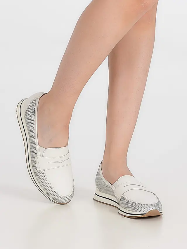 Mephisto Μοκασίνια-Loafers Γυναικείο δέρμα Ασημί MEP/LYA SILVER 2