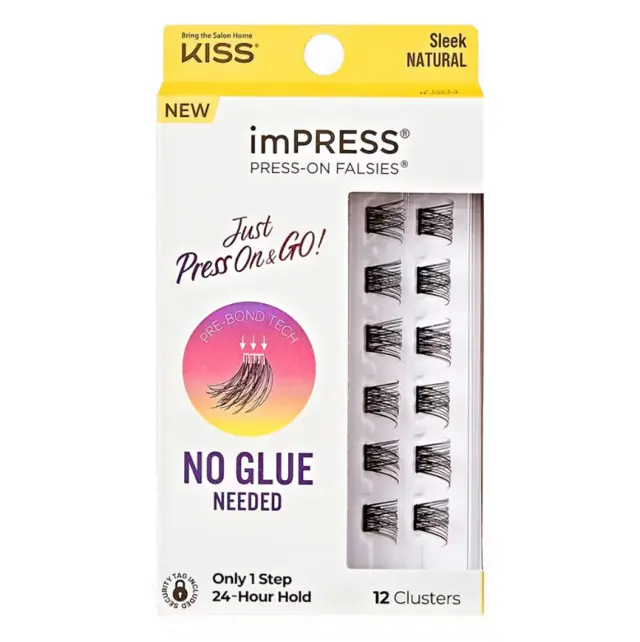 KISS Impress Press-On Lash Extensions MuLipack 12 Units | Απόχρωση 02 Classy Natural