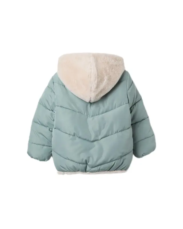 Zippy παιδικό καπιτονέ puffer μπουφάν με κουκούλα και γούνινη επένδυση για κορίτσι ZKGAP0103_26003-1 2