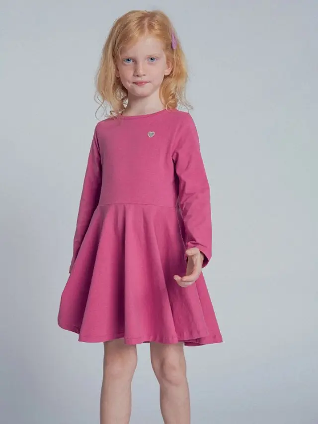 Παιδικό Φόρεμα Berry Heart ΡΟΖ 2