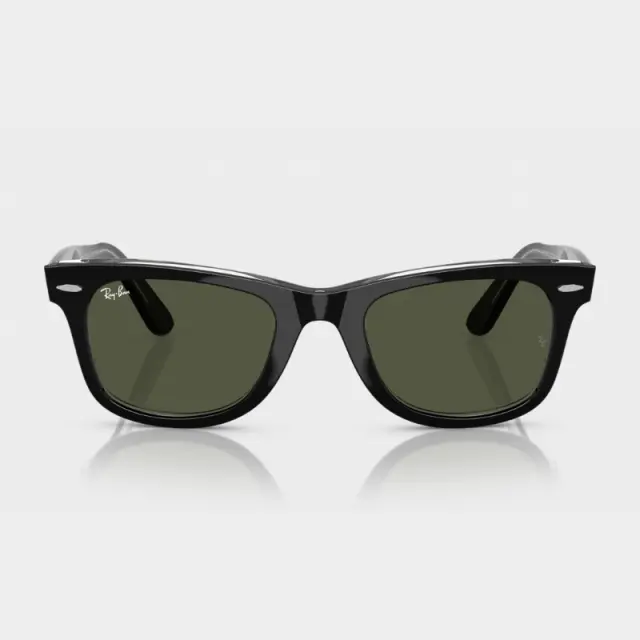 Γυαλιά Ηλίου Ray-Ban Wayfarer 0RB2140 129431 Μαύρο Εξωτερικά, Διαφανές Εσωτερικά - 50