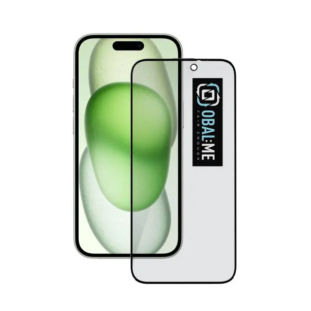 OBAL:ME Privacy 5D Glass Screen Protector for Apple iPhone 15/16 Black
