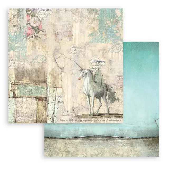 Χαρτιά scrapbooking 10τεμ, 20.3×20.3cm Stamperia, Wonderland 3