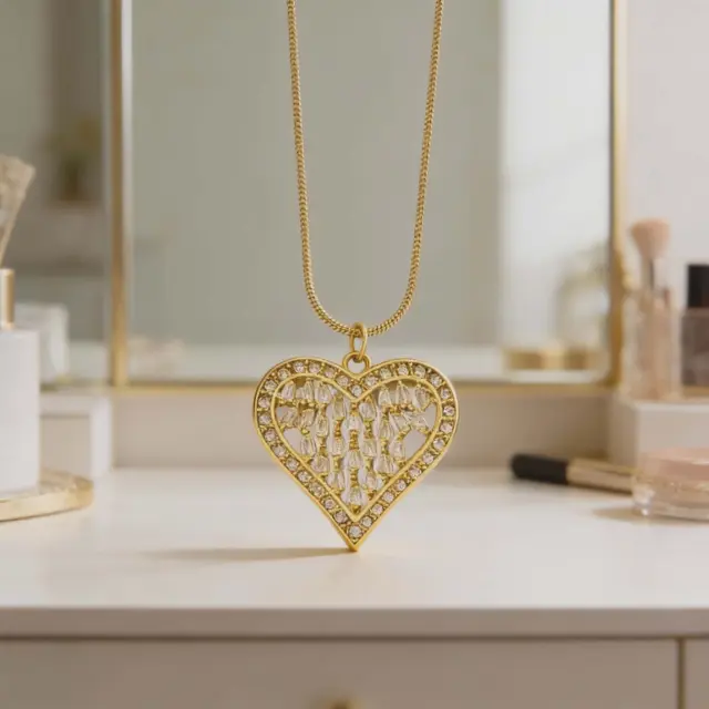 Crystal Heart Pendant Necklace