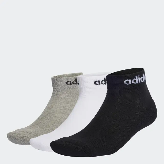 Adidas Linear Ankle Socks Cushioned Socks 3 Pairs IC1304 - 40-42