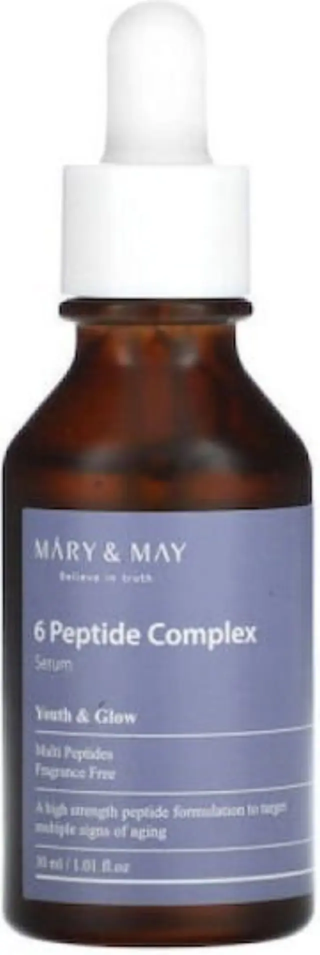 Mary & May 6 Peptide Complex Serum - Ενυδατικός & Αντιγηραντικός Ορός Προσώπου με Πεπτίδια για Λάμψη & Σύσφιξη, 30ml