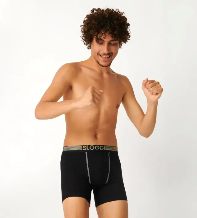 Sloggi Men Σλιπ Ανδρικά Go ABC Natural B H Short 2-Pack Μαύρο 2