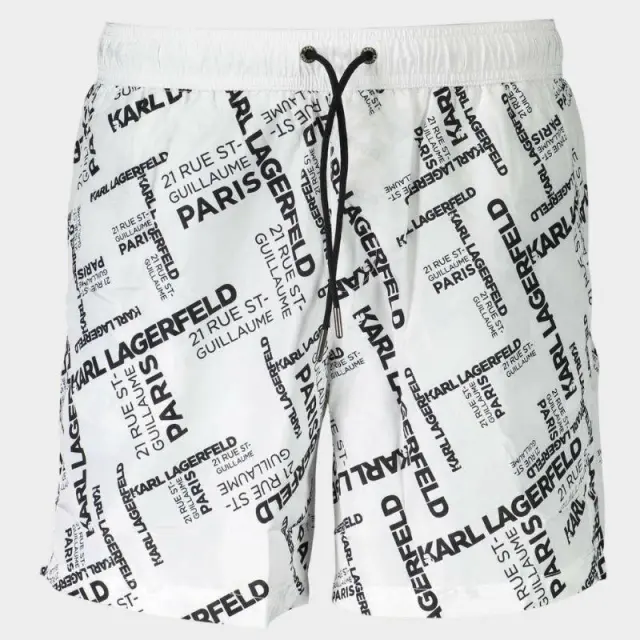 Karl Lagerfeld - Ανδρικό Μαγιό Σορτς KL20MBM08-WHITE Λευκό - S 3
