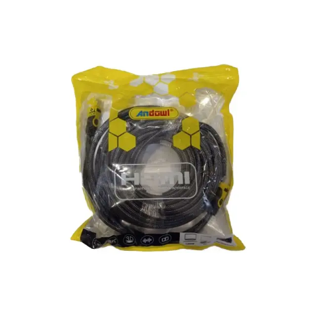 Andowl Braided Cable HDMI male - HDMI male 20m Μαύρο QHD200