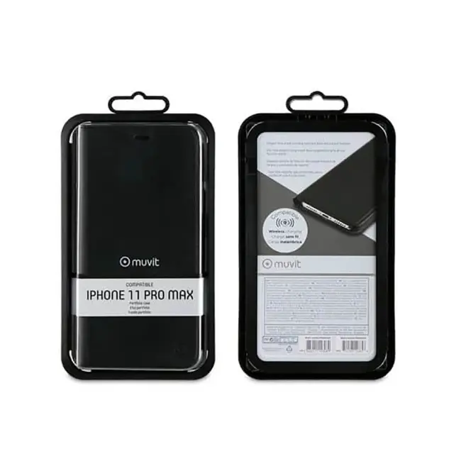 Δερμάτινη Θήκη Βιβλίο Muvit Portfolio Case Για Apple iPhone 11 Pro Max Μαύρη 2