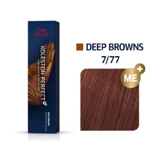 Wella Koleston Perfect Me+ Deep Browns 7/77 60ml - (Ξανθό Καφέ Έντονο)
