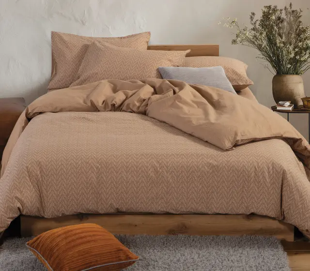 Nef-Nef Homeware Παπλωματοθήκη Suspen Σετ Μονή 170x240 Caramel