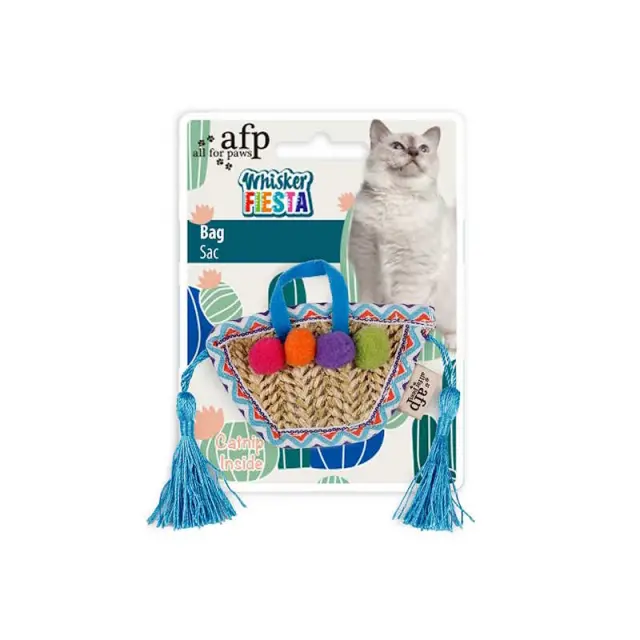 Afp Bag Τσαντάκι από Ψάθα με Catnip (7.5x24x1.5cm) 1.5x20x14cm Μονόχρωμο