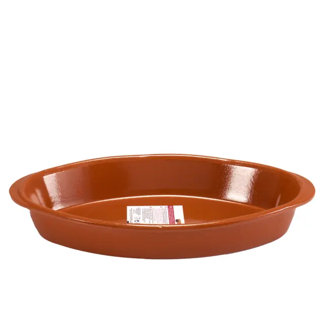 Ταψί Πυρίμαχο Παραλληλόγραμμο Καφέ 39.5x23x5.5cm