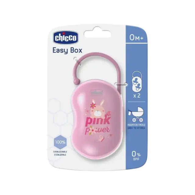 Chicco Διπλή θήκη πιπίλας pink