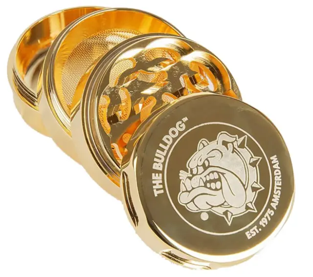 The Bulldog Amsterdam Grinder Τρίφτης Καπνού Πολυτελείας από Χρυσό 24 Καρατίων (Real Gold) 55mm- 4 Parts
