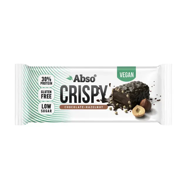 AbsoRICE Abso Crispy Bar - Vegan Protein Bar chocolate-hazelnut, 50-g