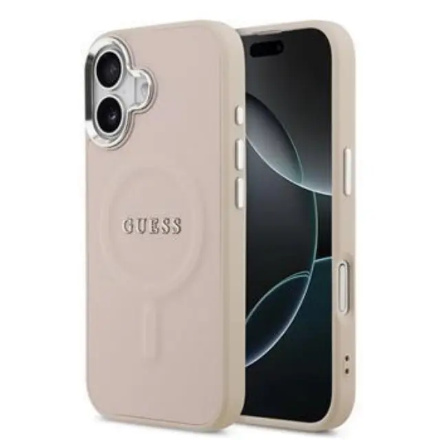Guess PU Saffiano MagSafe Case for iPhone 17 Pink