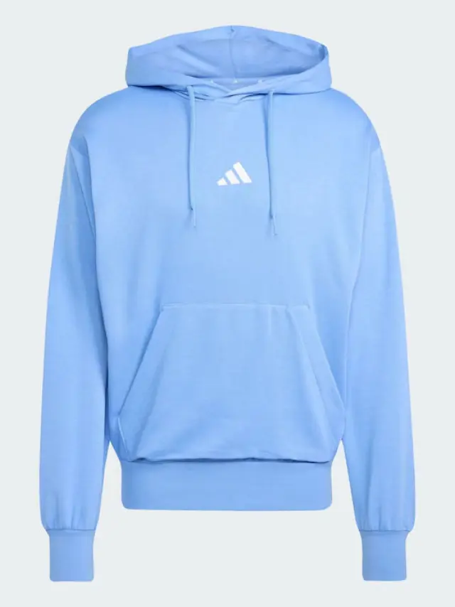 adidas Feelcozy Φούτερ Fleece με Κουκούλα Blue Fusion/white - XL 3