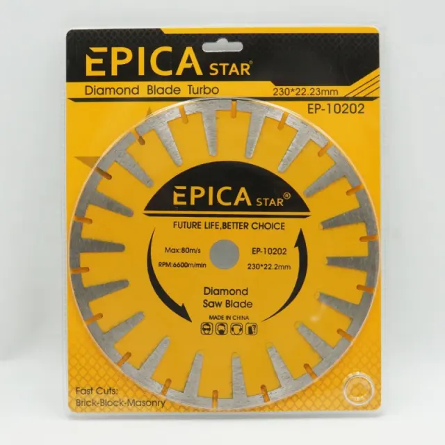 ΔΙΑΜΑΝΤΟΔΙΣΚΟΣ ΚΟΠΗΣ TURBO 230*22.2mm EPICA STAR TO-EP-10202 2