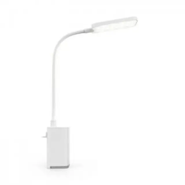 Επιτραπέζιο φωτιστικό γραφείου LED με σφιγκτήρα, 90lm σε λευκό χρώμα. 3
