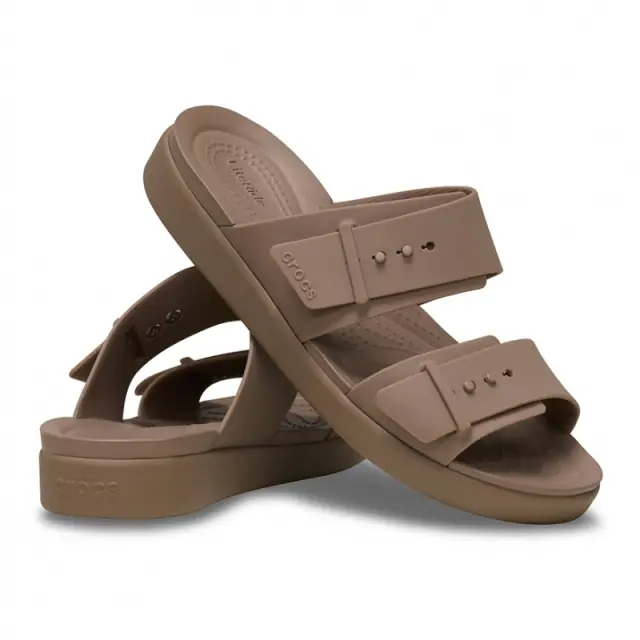 Γυναικείες Ανατομικές Παντόφλες Crocs Brooklyn Buckle Low 211215-2Q9 Latte Καφέ - 36-37 3