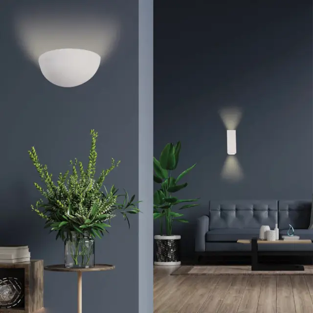 InLight Επιτοίχιο Φωτιστικό Γύψινο Λευκό GU10 (x2) – Up & Down 7,5×16 cm (43033) 3